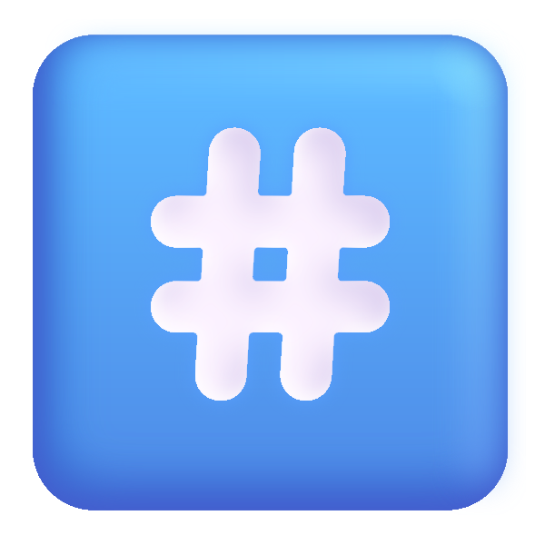 Keycap Hashtag Color Vector