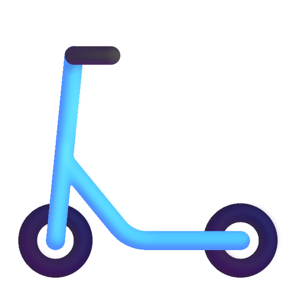 Kick Scooter Color Vector