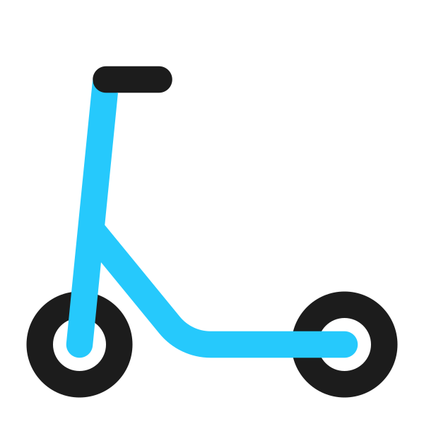 Kick Scooter Flat Vector