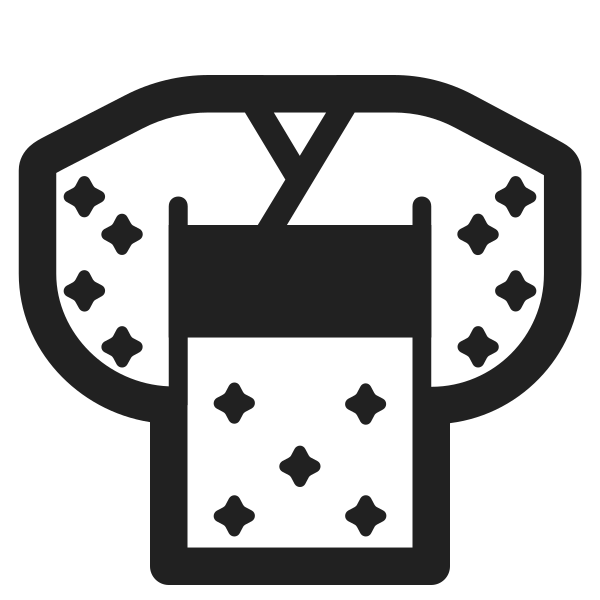 Kimono High Contrast Vector