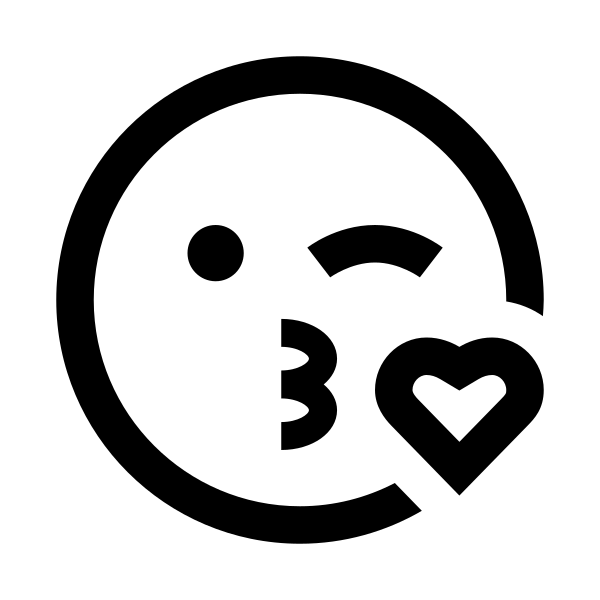 Kiss Wink Heart Vector