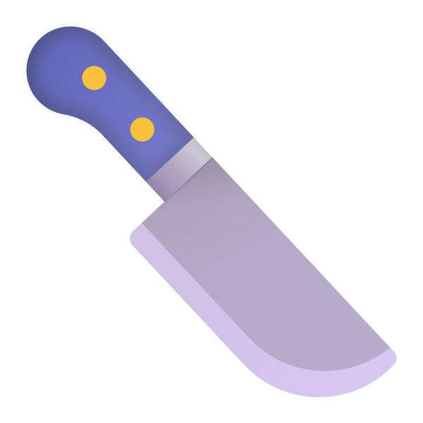 Kitchen Knife Color Vector