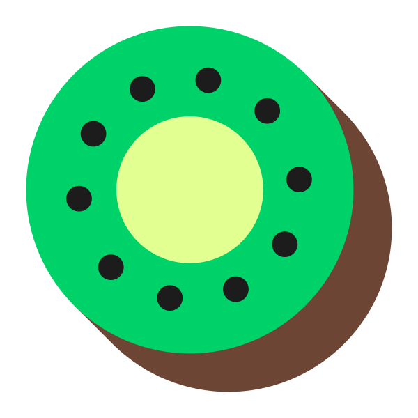 Kiwi Fruit Flat Vector
