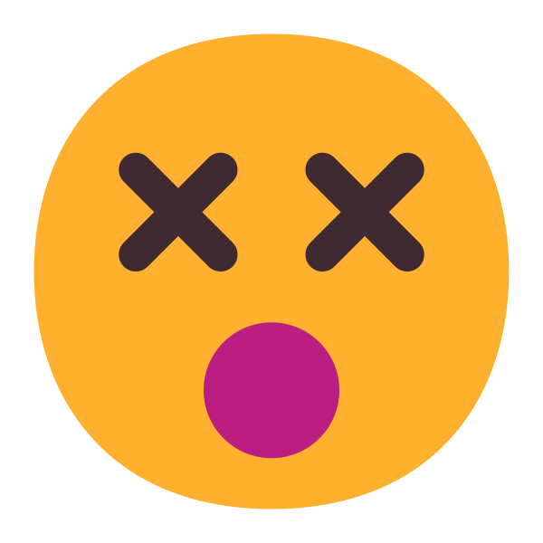 Knocked Out Face Flat Vector