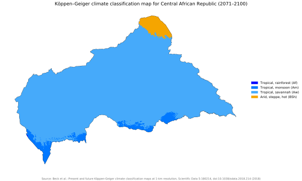 Koppen Geiger Map CAF Future