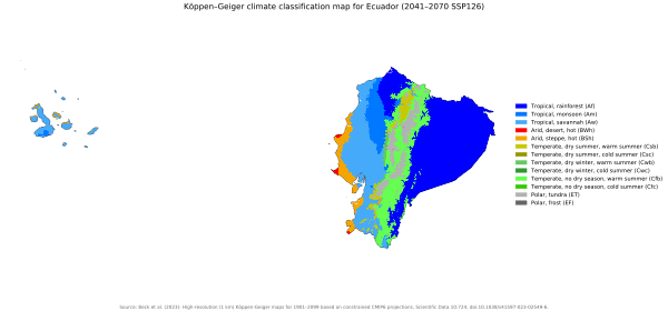 Koppen Geiger Map V2 ECU 2041–2070 SSP126