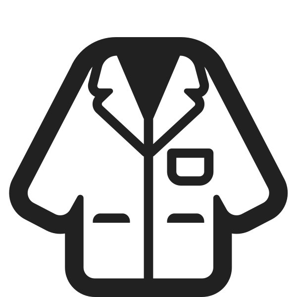 Lab Coat High Contrast Vector