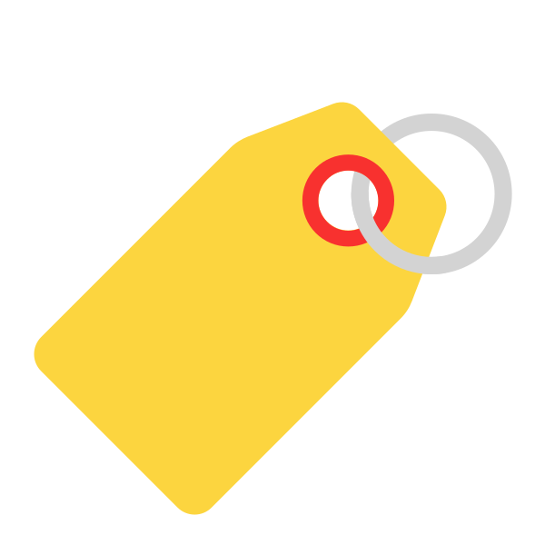 Label Flat Vector