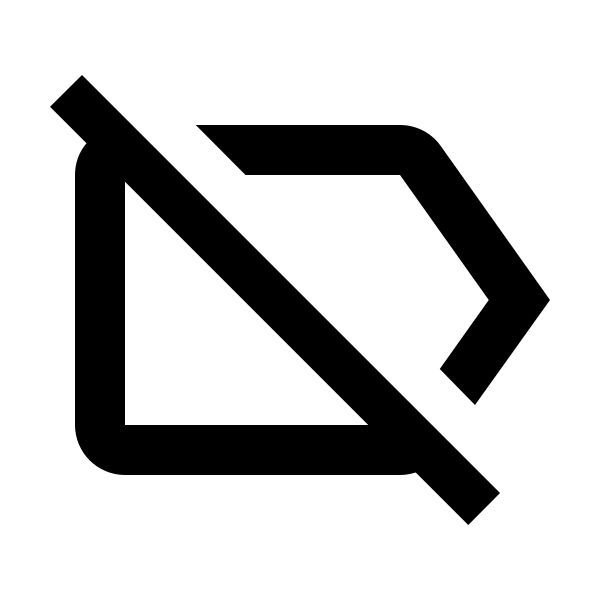 Label Off Outline