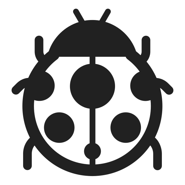 Lady Beetle High Contrast Vector