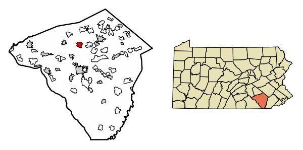 Lancaster County Pennsylvania Incorporated And Unincorporated Areas Lititz Highlighted