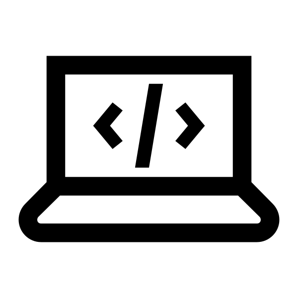 Laptop Code Solid Vector