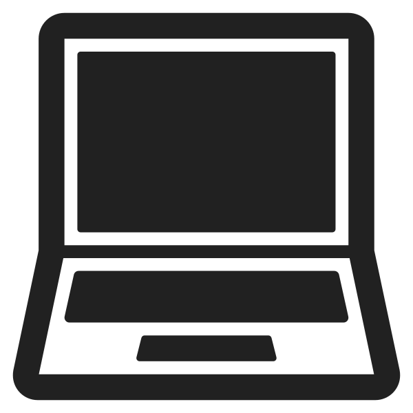 Laptop High Contrast Vector