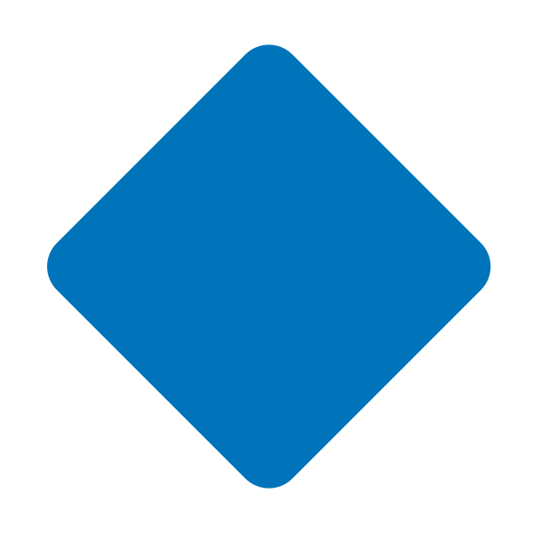 Large Blue Diamond Flat