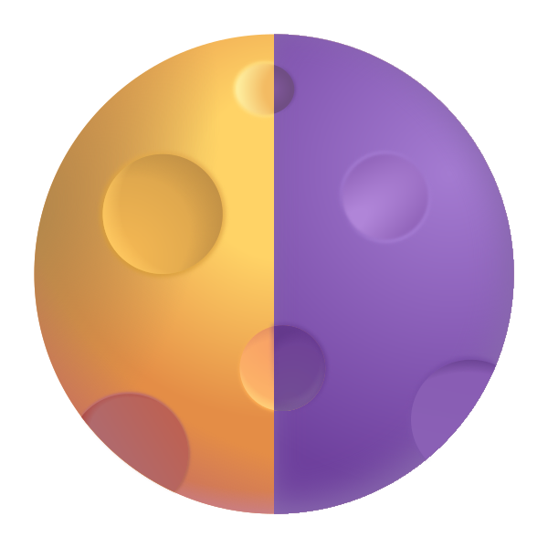Last Quarter Moon Color Vector