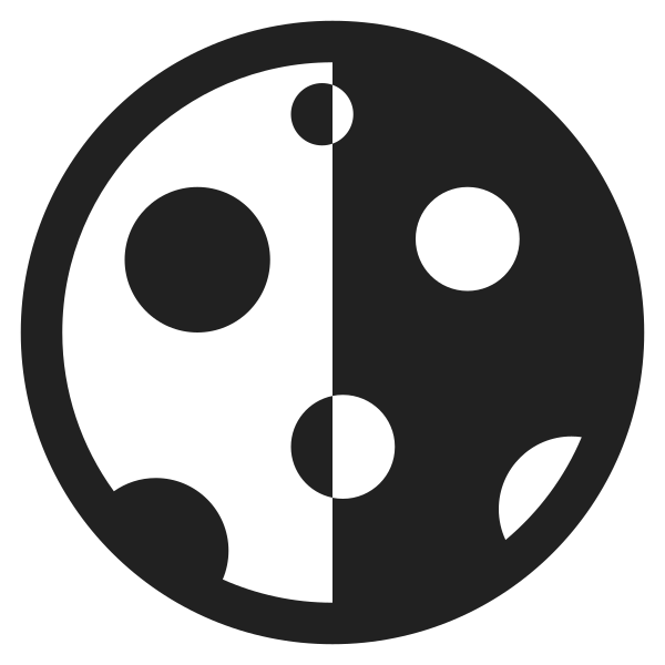 Last Quarter Moon High Contrast Vector