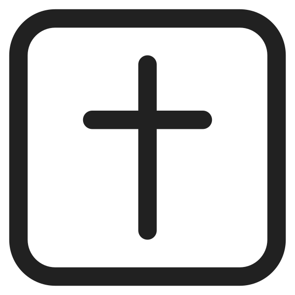 Latin Cross High Contrast Vector