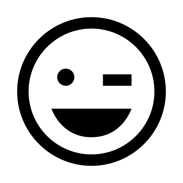 Laugh Wink Vector