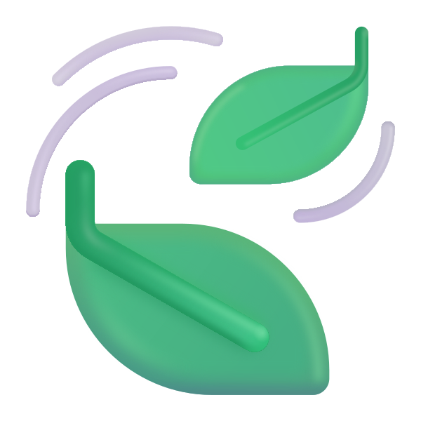 Leaf Fluttering In Wind Color Vector