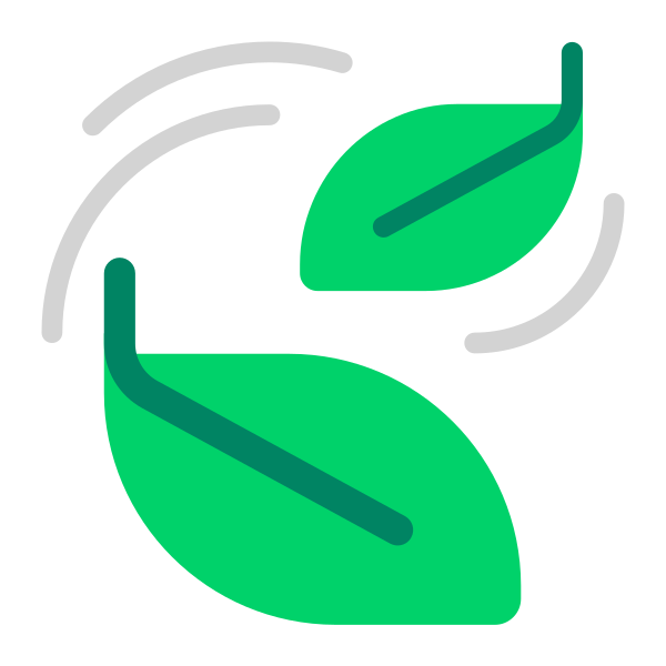 Leaf Fluttering In Wind Flat Vector