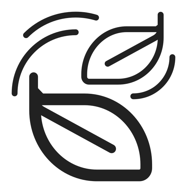 Leaf Fluttering In Wind High Contrast Vector