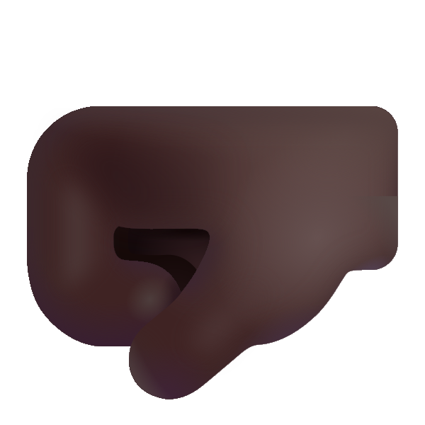 Left Facing Fist Color Dark Vector