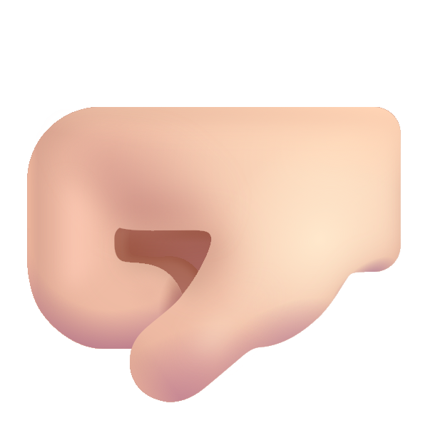 Left Facing Fist Color Light Vector