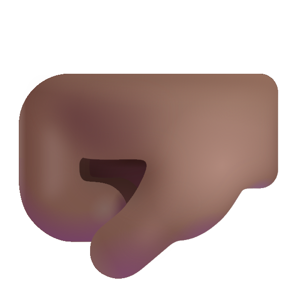 Left Facing Fist Color Medium Dark