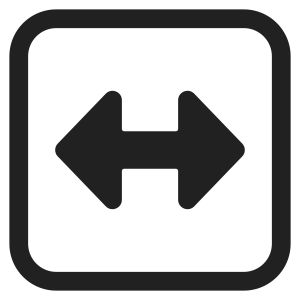 Left Right Arrow High Contrast Vector