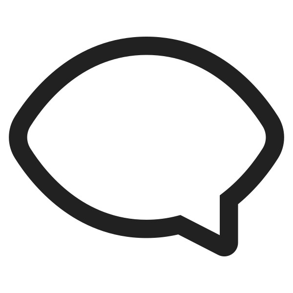 Left Speech Bubble High Contrast