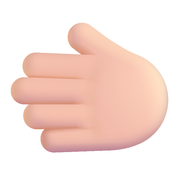 Leftwards Hand Color Light Vector