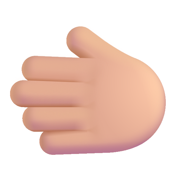 Leftwards Hand Color Medium Light Vector