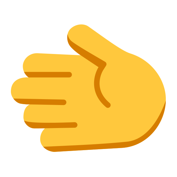 Leftwards Hand Flat Default Vector