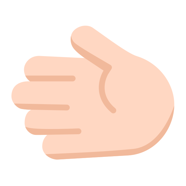 Leftwards Hand Flat Light Vector