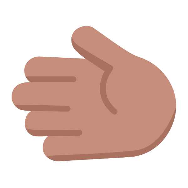Leftwards Hand Flat Medium Vector