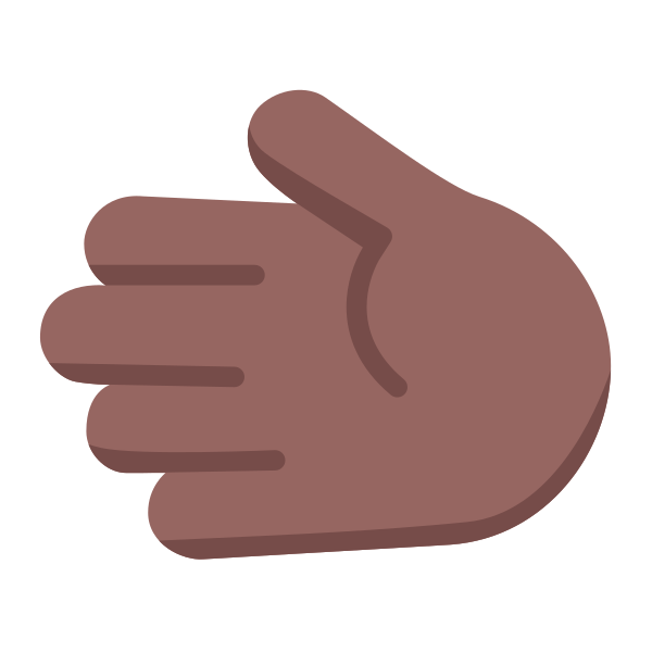 Leftwards Hand Flat Medium Dark