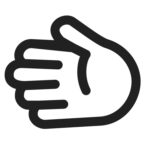 Leftwards Hand High Contrast Default Vector