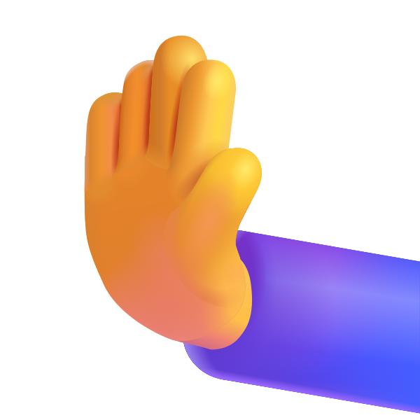 Leftwards Pushing Hand Color Default Vector
