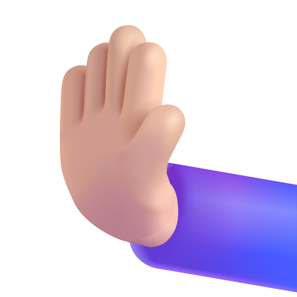 Leftwards Pushing Hand Color Light