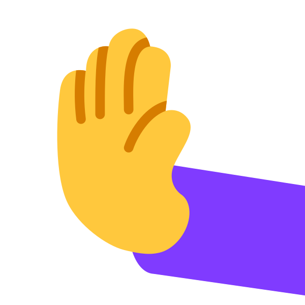 Leftwards Pushing Hand Flat Default