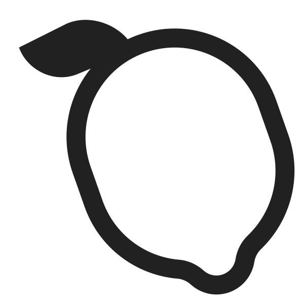 Lemon High Contrast Vector