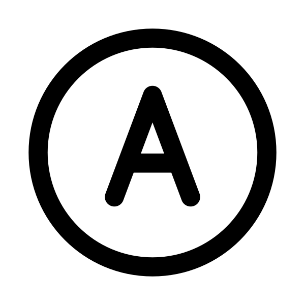 Letter A Circle