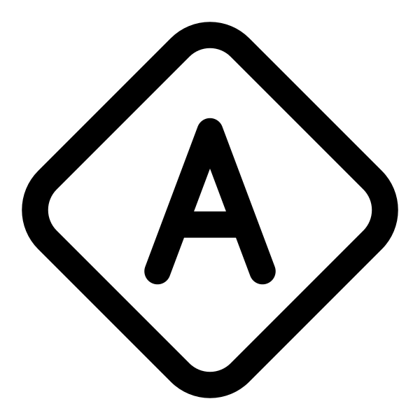 Letter A Diamond