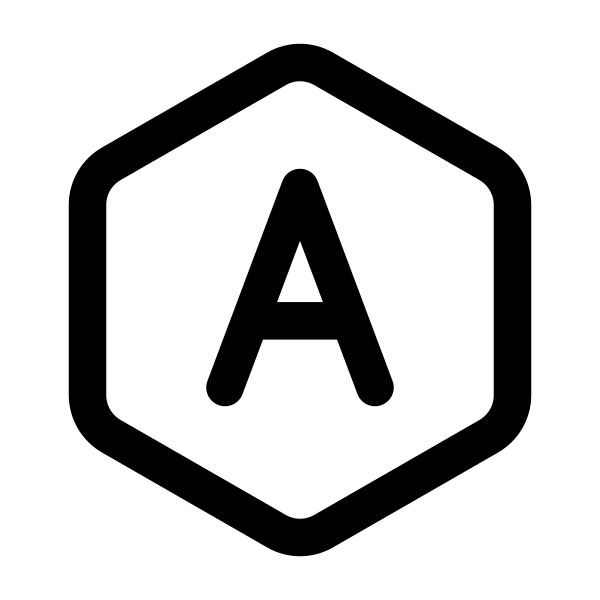 Letter A Hexagon
