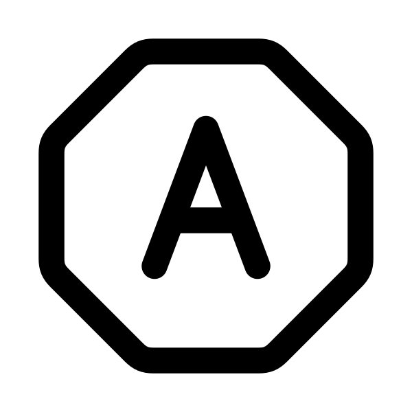 Letter A Octagon