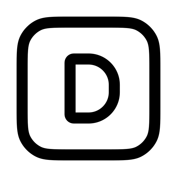 Letter D Square