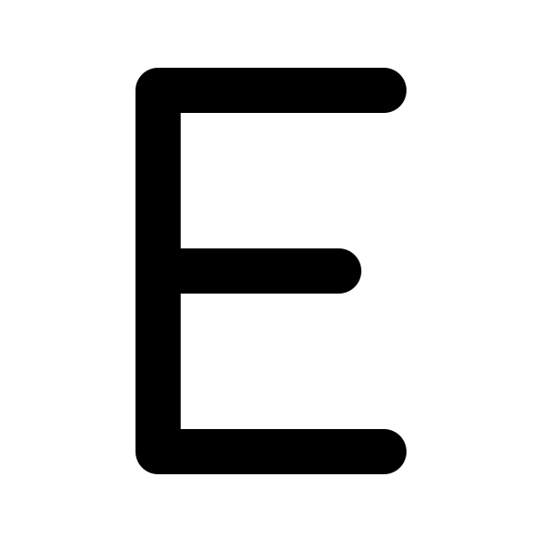 Letter E
