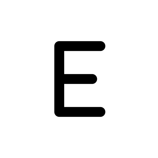 Letter E