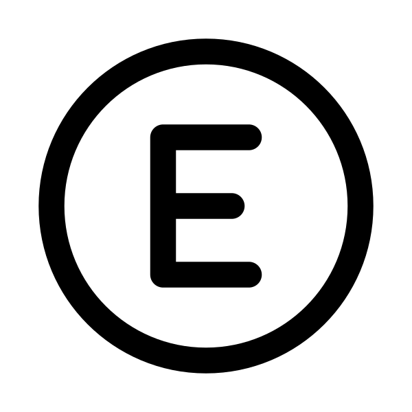 Letter E Circle