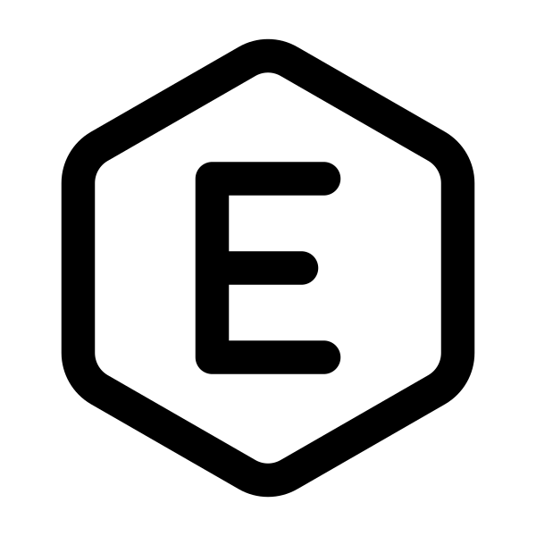 Letter E Hexagon